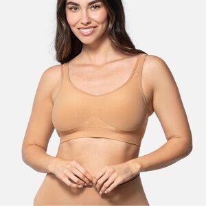 NEW UnderOutfit Comfort Shaping Bra Brown Coffee Wireless Size Small NWT